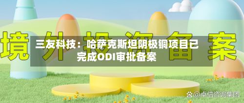三友科技:哈萨克斯坦阴极铜项目已完成ODI审批备案