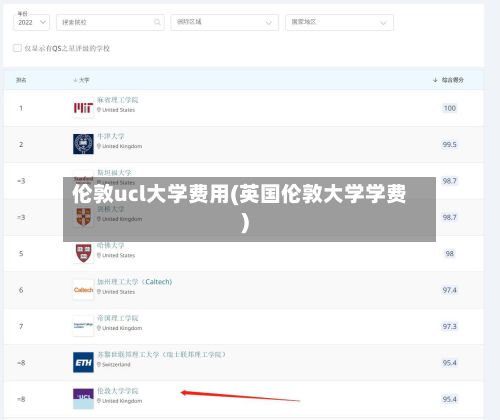 伦敦ucl大学费用(英国伦敦大学学费)