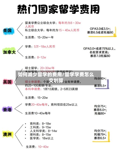 如何减少留学的费用/留学学费怎么交划算