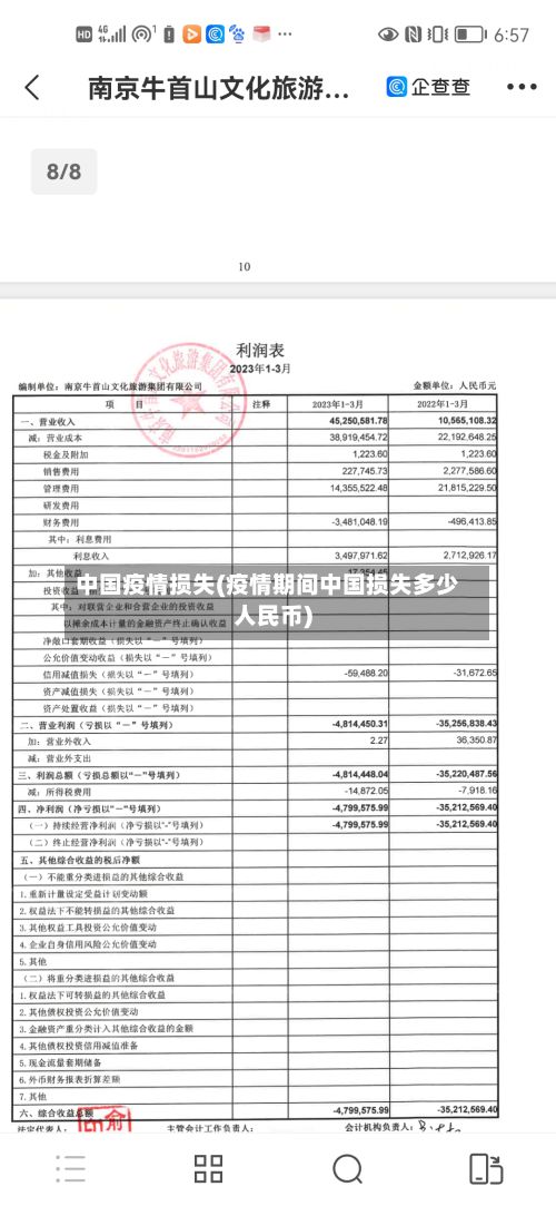 中国疫情损失(疫情期间中国损失多少人民币)