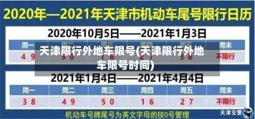 天津限行外地车限号(天津限行外地车限号时间)-第3张图片