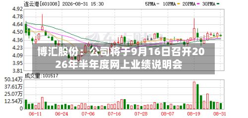博汇股份:公司将于9月16日召开2026年半年度网上业绩说明会